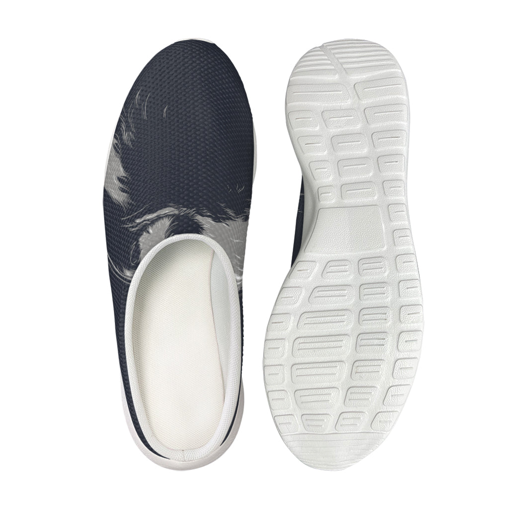 Monochrome Eagle Print Mesh Casual Shoes