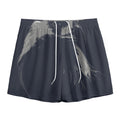 Monochrome Eagle Print Mesh Shorts