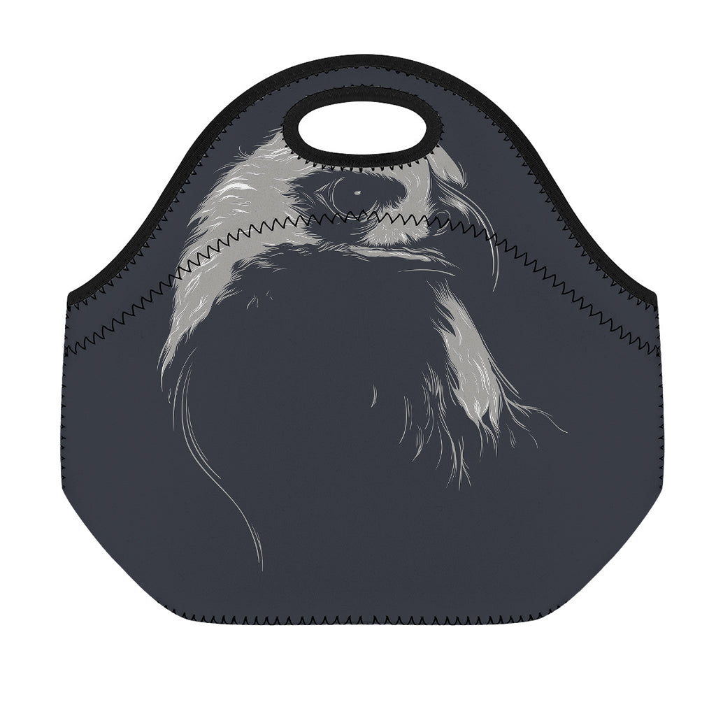 Monochrome Eagle Print Neoprene Lunch Bag