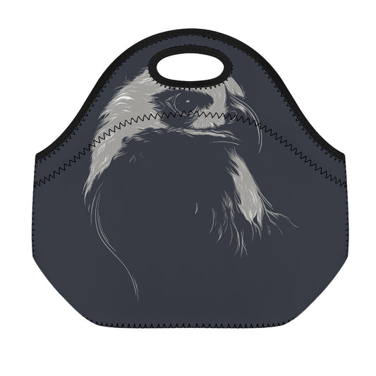 Monochrome Eagle Print Neoprene Lunch Bag