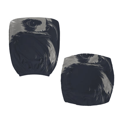 Monochrome Eagle Print Office Chair Cover