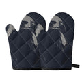 Monochrome Eagle Print Oven Mitts