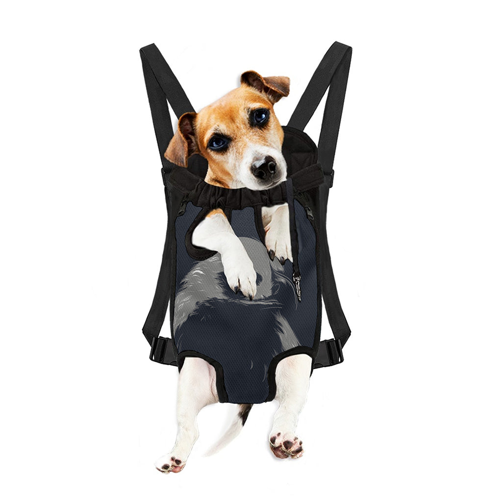Monochrome Eagle Print Pet Carrier Backpack