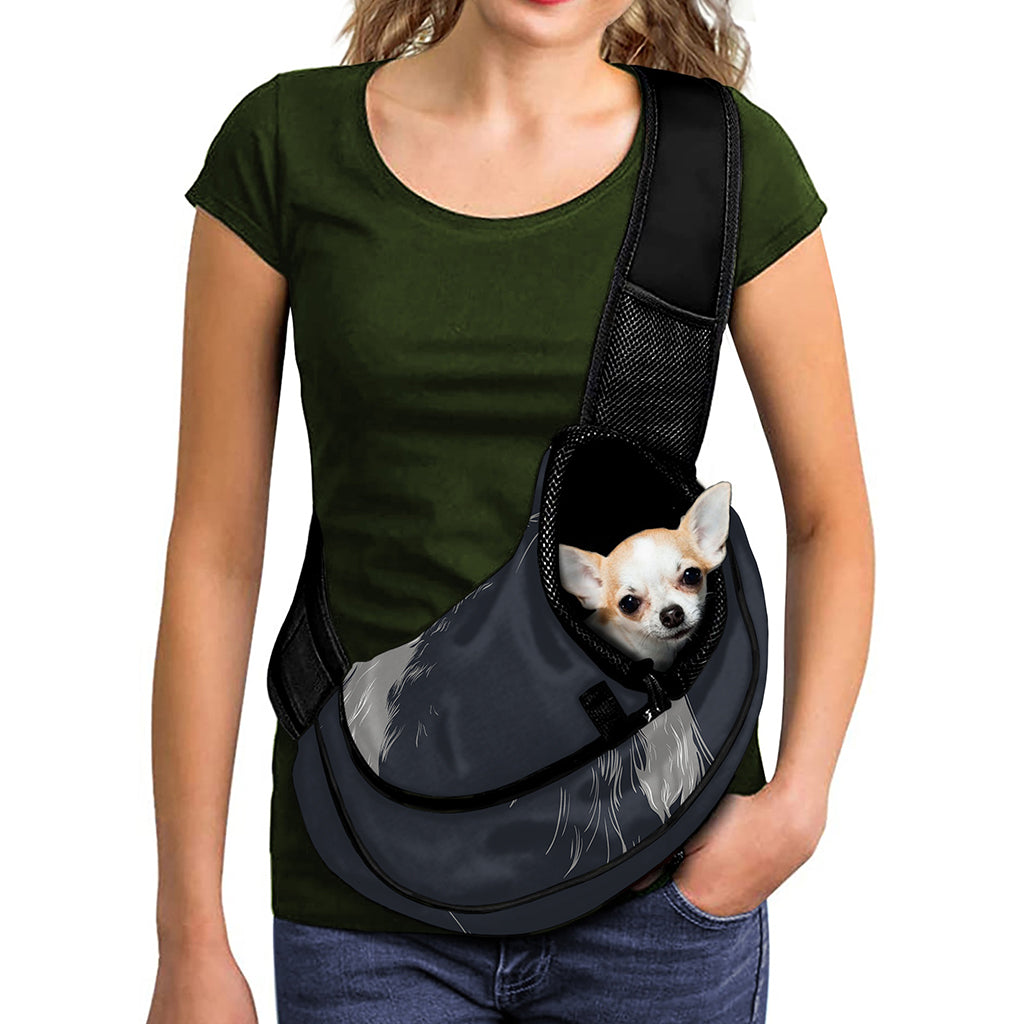 Monochrome Eagle Print Pet Sling Carrier