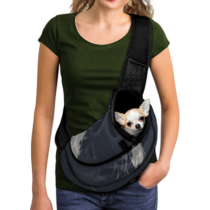 Monochrome Eagle Print Pet Sling Carrier