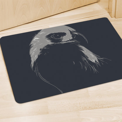 Monochrome Eagle Print Polyester Doormat
