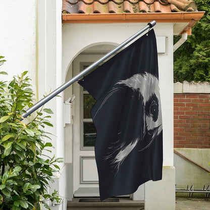 Monochrome Eagle Print Polyester Flag