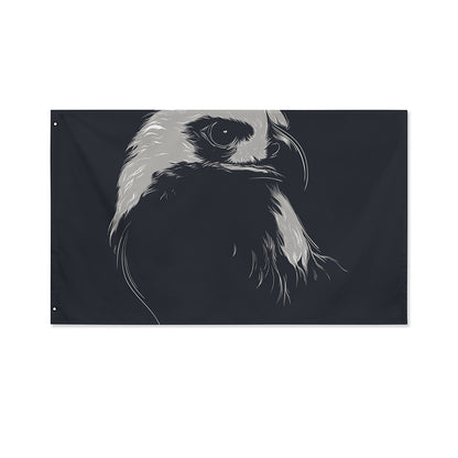 Monochrome Eagle Print Polyester Flag