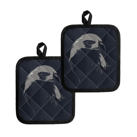 Monochrome Eagle Print Pot Holders