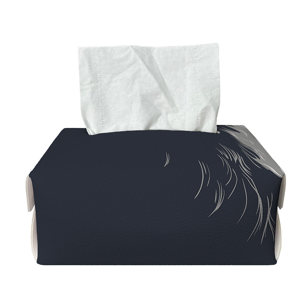 Monochrome Eagle Print Rectangle Tissue Box Cover
