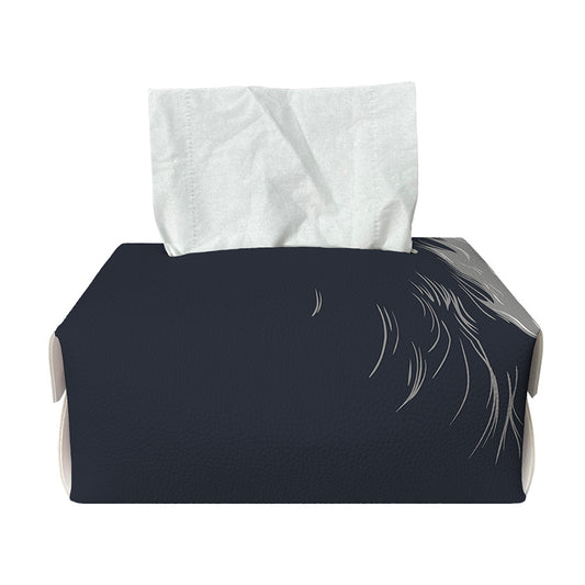 Monochrome Eagle Print Rectangle Tissue Box Cover