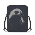 Monochrome Eagle Print Rectangular Crossbody Bag