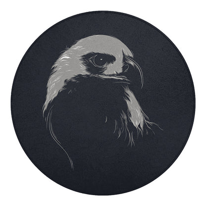 Monochrome Eagle Print Round Blanket