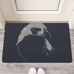 Monochrome Eagle Print Rubber Doormat