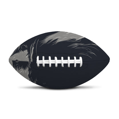 Monochrome Eagle Print Rugby Ball