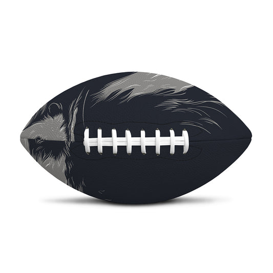 Monochrome Eagle Print Rugby Ball