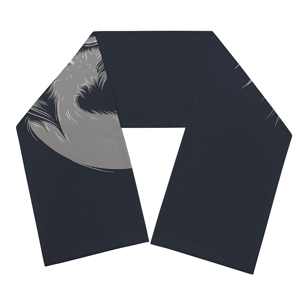 Monochrome Eagle Print Scarf