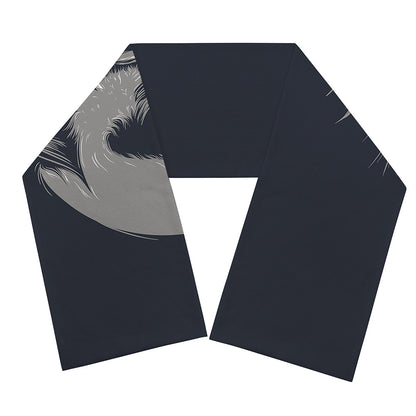 Monochrome Eagle Print Scarf