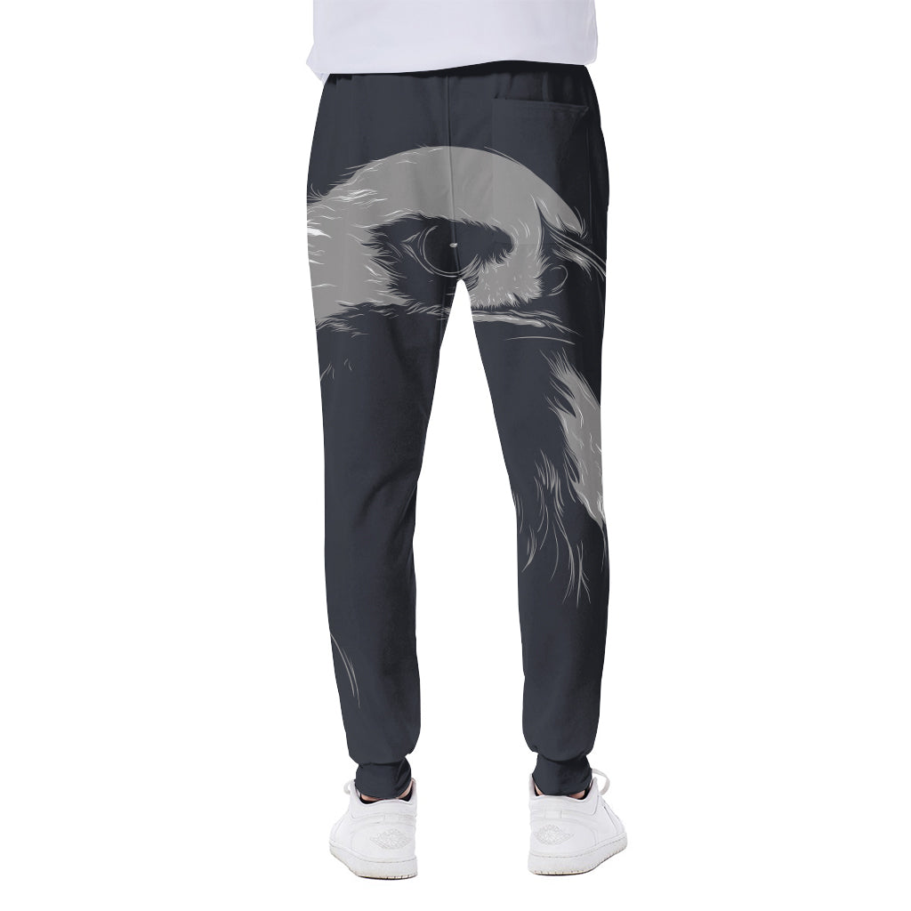 Monochrome Eagle Print Scuba Joggers