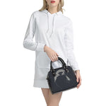 Monochrome Eagle Print Shoulder Handbag