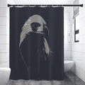 Monochrome Eagle Print Shower Curtain