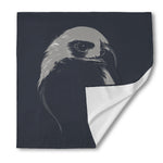 Monochrome Eagle Print Silk Bandana
