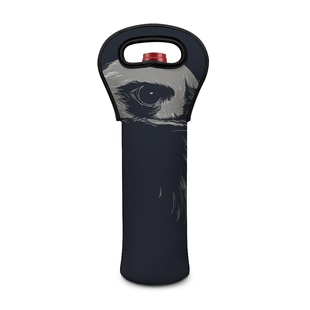 Monochrome Eagle Print Single Neoprene Wine Tote