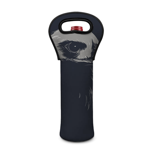 Monochrome Eagle Print Single Neoprene Wine Tote