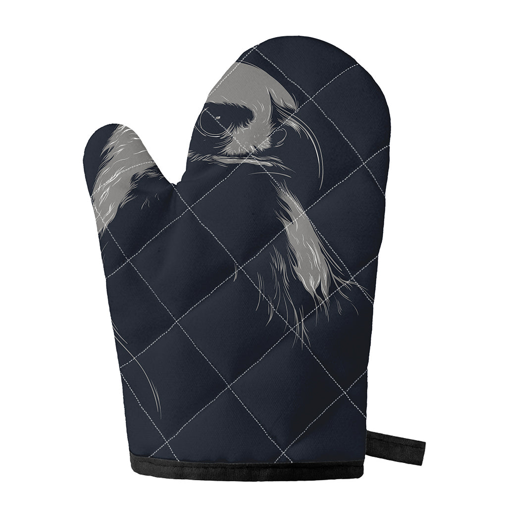 Monochrome Eagle Print Single Oven Mitt