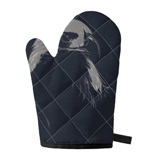 Monochrome Eagle Print Single Oven Mitt