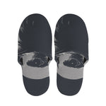 Monochrome Eagle Print Slippers