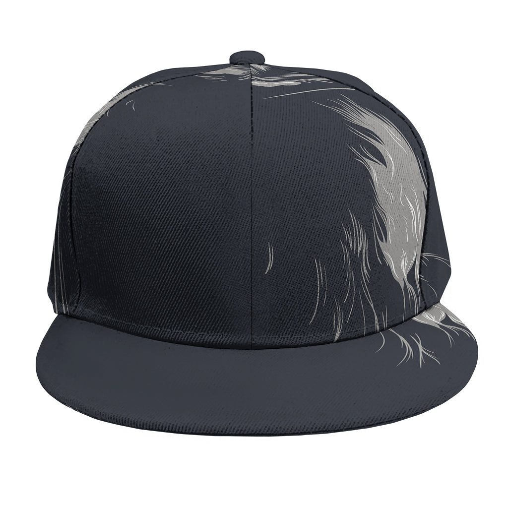 Monochrome Eagle Print Snapback Cap