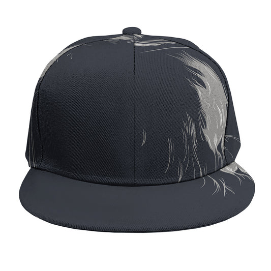 Monochrome Eagle Print Snapback Cap