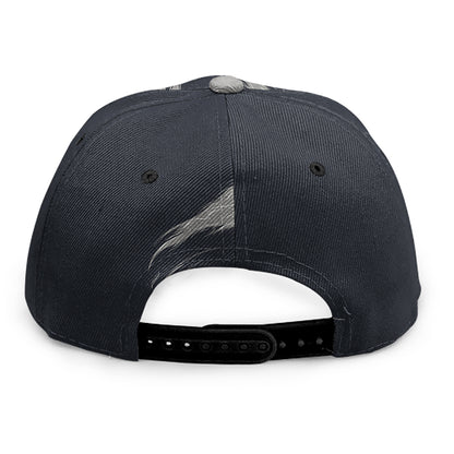 Monochrome Eagle Print Snapback Cap