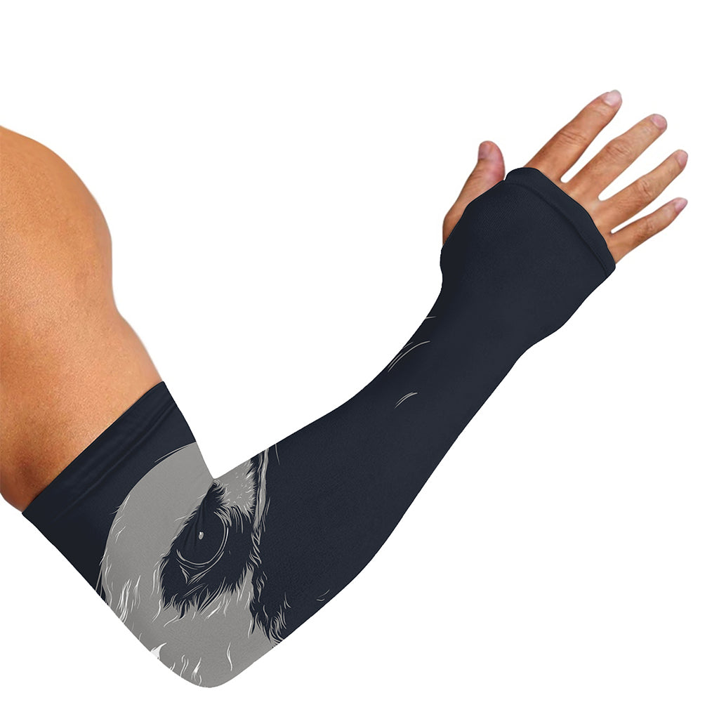 Monochrome Eagle Print Sun Protection Arm Sleeves