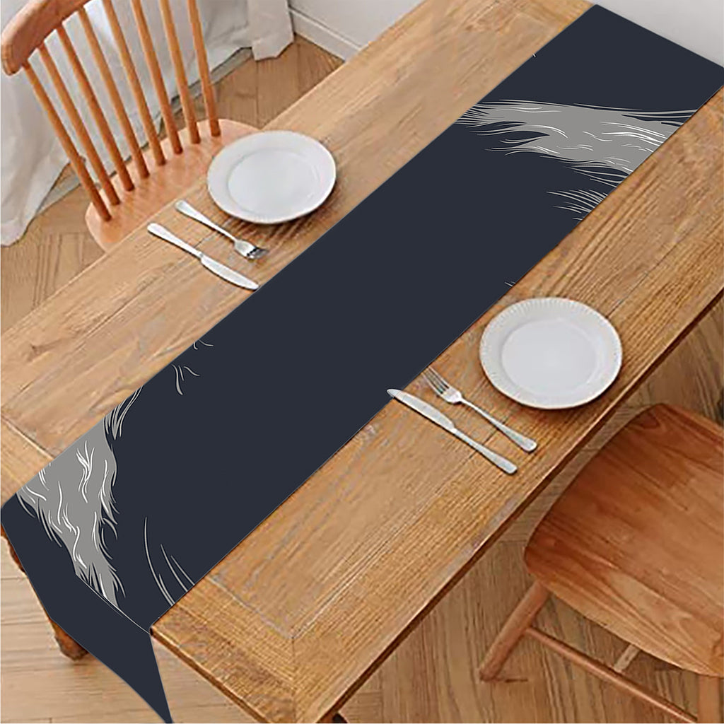 Monochrome Eagle Print Table Runner