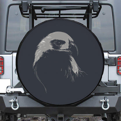 Monochrome Eagle Print Tire Cover
