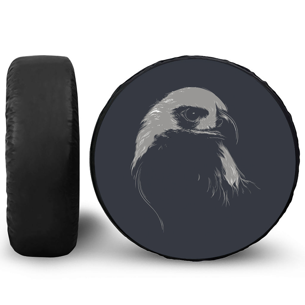 Monochrome Eagle Print Tire Cover