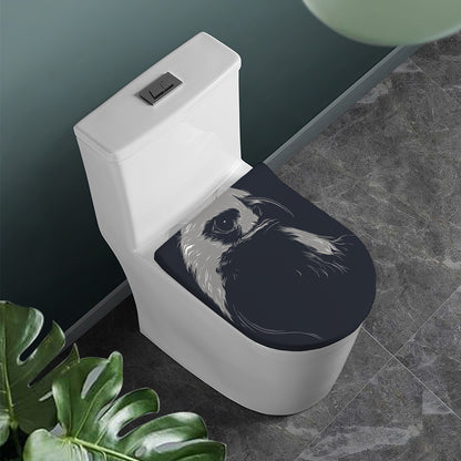 Monochrome Eagle Print Toilet Lid Cover
