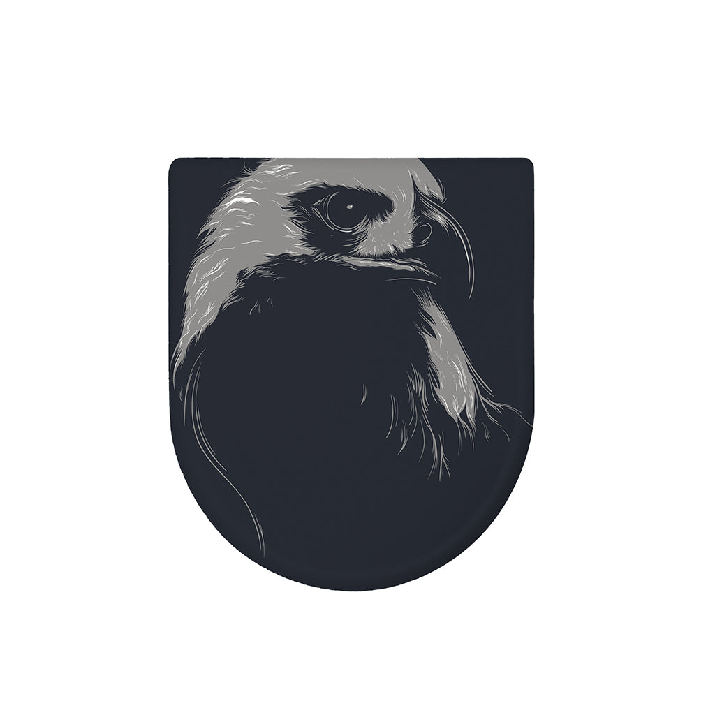 Monochrome Eagle Print Toilet Lid Cover