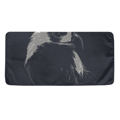 Monochrome Eagle Print Towel