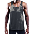 Monochrome Eagle Print Men's Workout Tank Top
