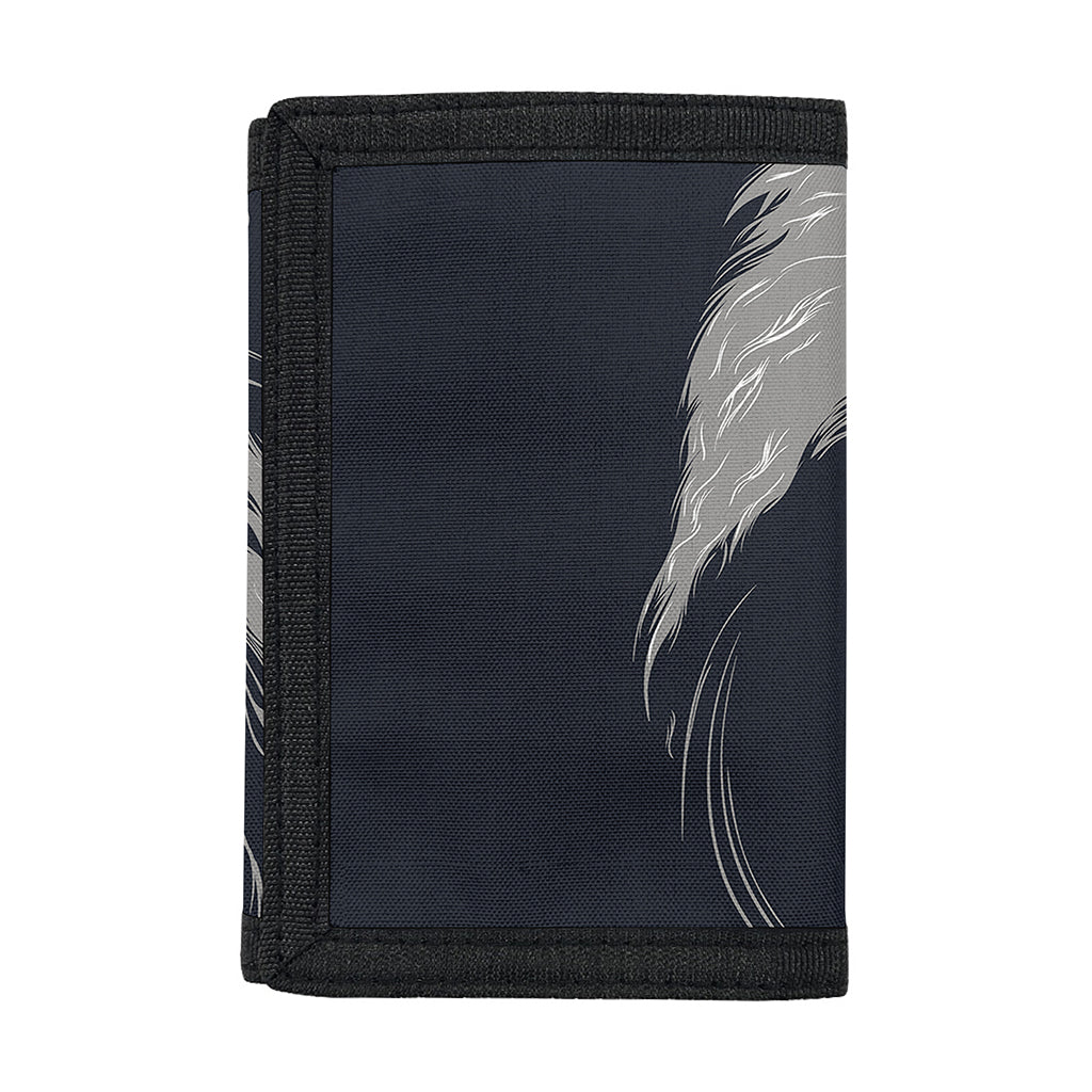 Monochrome Eagle Print Trifold Wallet