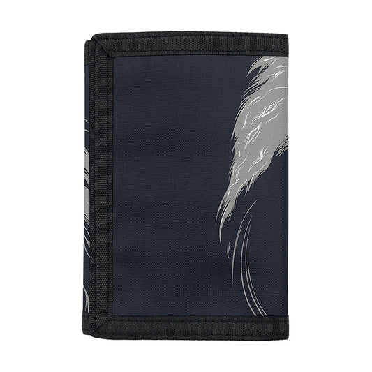 Monochrome Eagle Print Trifold Wallet