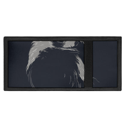 Monochrome Eagle Print Trifold Wallet