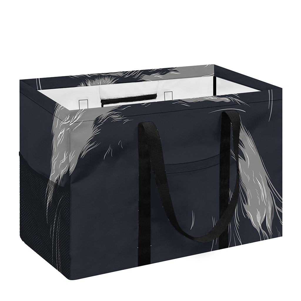 Monochrome Eagle Print Utility Tote Bag
