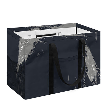 Monochrome Eagle Print Utility Tote Bag