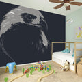 Monochrome Eagle Print Wall Sticker
