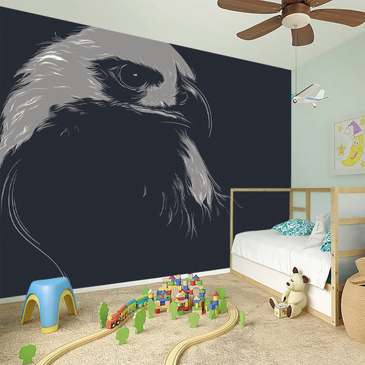 Monochrome Eagle Print Wall Sticker