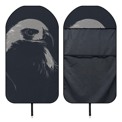Monochrome Eagle Print Waterproof Car Seat Cover